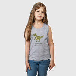 Майка детская хлопок Динозавр тираннозавр Костязавр, цвет: меланж — фото 2