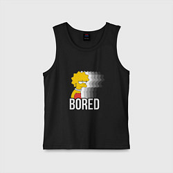 Детская майка Лиза Симпсон - bored
