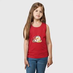 Майка детская хлопок Влюбленные монстрики, цвет: красный — фото 2