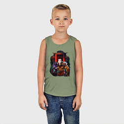 Майка детская хлопок Templar Assassin and Juggernaut, цвет: авокадо — фото 2