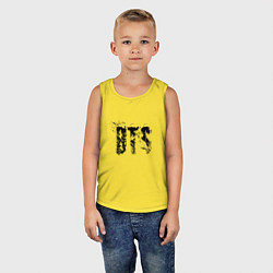 Майка детская хлопок BTS logo, цвет: желтый — фото 2