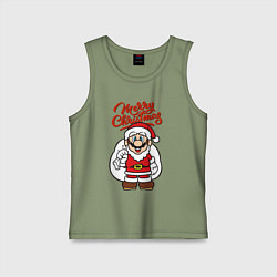 Детская майка Christmas Mario