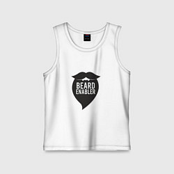 Майка детская хлопок Beard enabler, цвет: белый