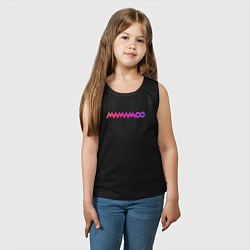 Майка детская хлопок Mamamoo gradient logo, цвет: черный — фото 2