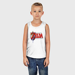 Майка детская хлопок The Legend of Zelda game, цвет: белый — фото 2