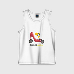 Майка детская хлопок Car-shoe beamNG, цвет: белый