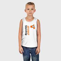 Майка детская хлопок BeamNG drive, цвет: белый — фото 2