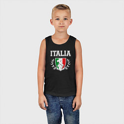 Майка детская хлопок Italy map, цвет: черный — фото 2