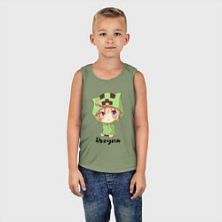 Майка детская хлопок Викуша - Майнкрафт, цвет: авокадо — фото 2