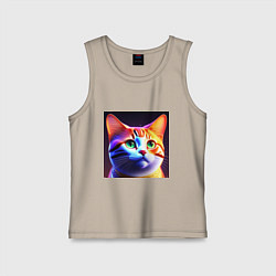 Детская майка Милый котик с большими глазами