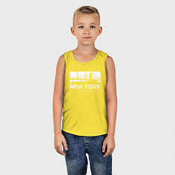 Майка детская хлопок Нью-Йорк Сити, цвет: желтый — фото 2