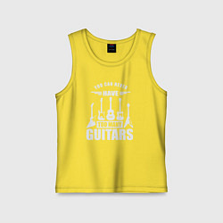 Детская майка Гитар не бывает слишком много