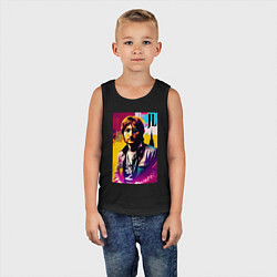 Майка детская хлопок John Lennon - world legend, цвет: черный — фото 2