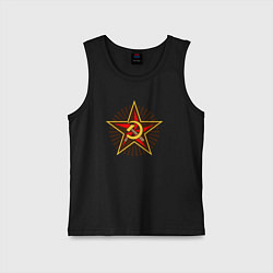 Майка детская хлопок Star USSR, цвет: черный