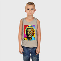 Майка детская хлопок Леопард Сальвадор Дали - фантазия, цвет: миндальный — фото 2