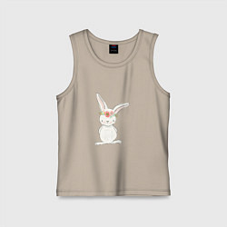 Детская майка Милый кролик с венком на голове