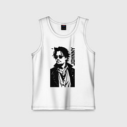 Майка детская хлопок Johnny Depp - graphics, цвет: белый