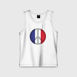Майка детская хлопок Peace France, цвет: белый