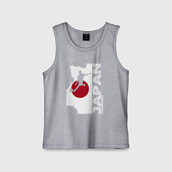 Майка детская хлопок Футбол Японии, цвет: меланж