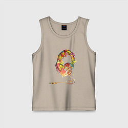 Детская майка Наушники проводные