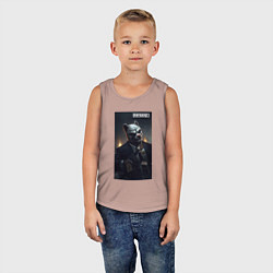 Майка детская хлопок Pay day 3 wolf, цвет: пыльно-розовый — фото 2