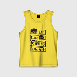 Детская майка Eat sleep fishing repeat
