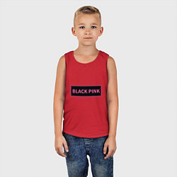Майка детская хлопок Логотип Блек Пинк, цвет: красный — фото 2