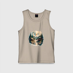 Детская майка Японские дома на фоне гор в стиле моротай