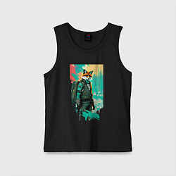 Детская майка Лис-геолог - нейросеть