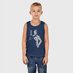 Майка детская хлопок Гето Сугуру студент, цвет: тёмно-синий — фото 2