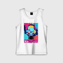 Детская майка Cool skull - cyberpunk - pop art