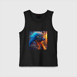 Детская майка Медведь-индеец от нейросети