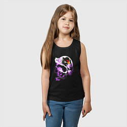 Майка детская хлопок Луффи из ван писа - gear 5, цвет: черный — фото 2