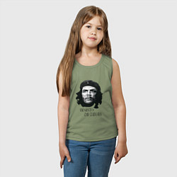 Майка детская хлопок Че Гевара черно белое, цвет: авокадо — фото 2