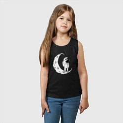 Майка детская хлопок Привет с луны, цвет: черный — фото 2