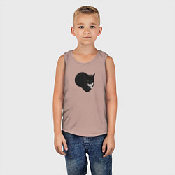 Майка детская хлопок Maxwell cat, цвет: пыльно-розовый — фото 2