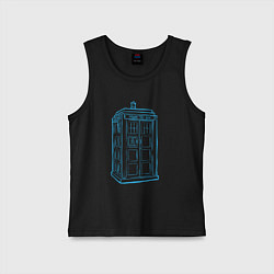 Детская майка Black tardis