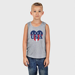 Майка детская хлопок Сердце Америки, цвет: меланж — фото 2