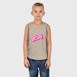 Майка детская хлопок Eva -retro barbie style, цвет: миндальный — фото 2