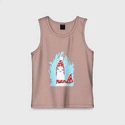 Детская майка Лама - альпака в шапочке