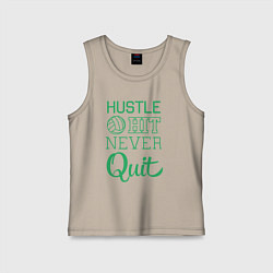 Детская майка Hustle hit never quit