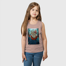 Майка детская хлопок Крутой Суккуна, цвет: пыльно-розовый — фото 2