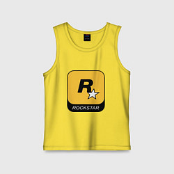 Майка детская хлопок Rockstar, цвет: желтый