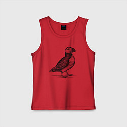 Майка детская хлопок Тупик сбоку, цвет: красный