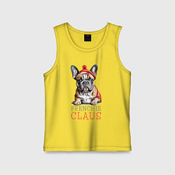 Детская майка Французский новогодний бульдог