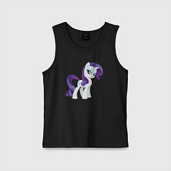 Майка детская хлопок Рарити из My Little Pony в кино, цвет: черный