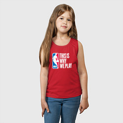 Майка детская хлопок NBA вот почему мы играем, цвет: красный — фото 2