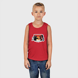 Майка детская хлопок Титан Спикермен с титаном Камераменом, цвет: красный — фото 2