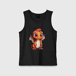 Детская майка Милый маленький новогодний дракон 2024