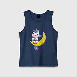 Детская майка Единорог на луне